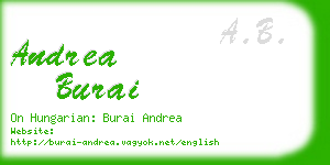 andrea burai business card